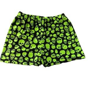 Gemsports Gymnastics Cheerleading Compression Skulls Black Lime Green Size Large